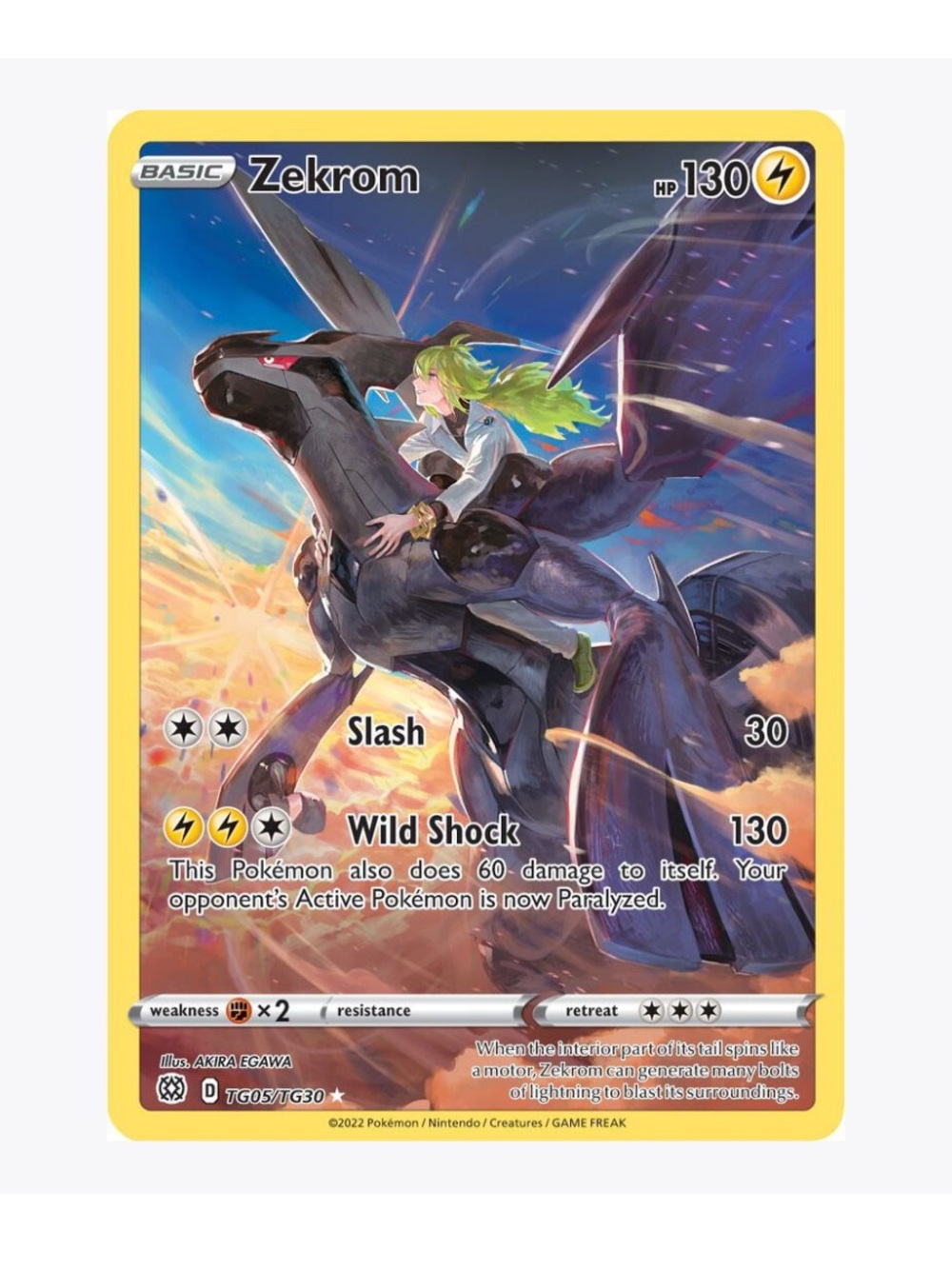 Zekrom SWSH09 Brilliant Stars Training Gallery Pokemon Trading Card